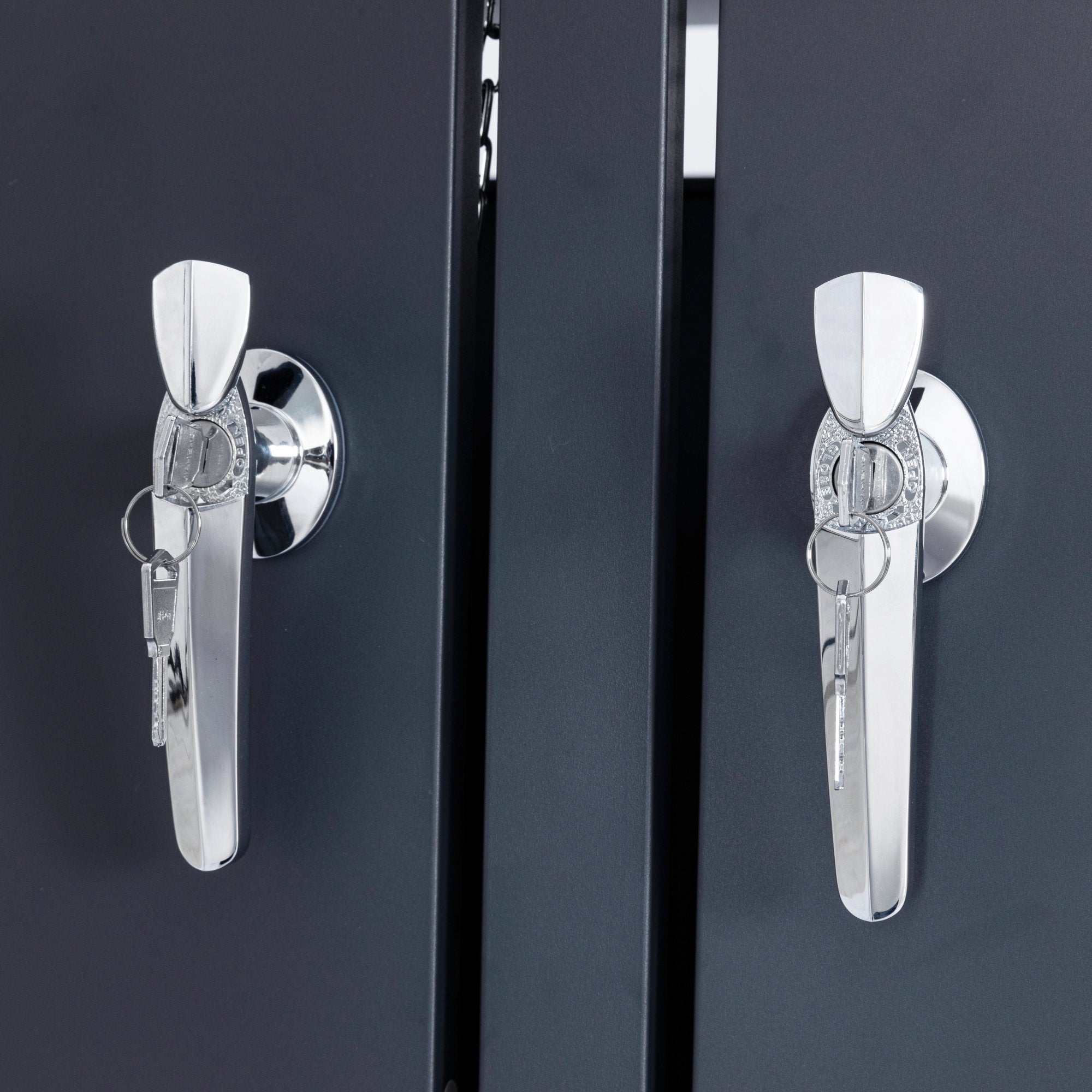 Mülltonnenbox, 4er Set, Anthrazit RAL 7016, inkl. Pflanzdach