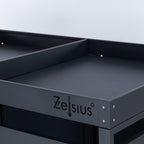 Bin storage box, set of 2, anthracite RAL 7016, including green roof
