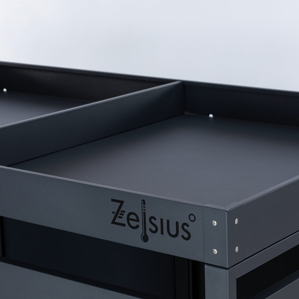 Mülltonnenbox, 4er Set, Anthrazit RAL 7016, inkl. Pflanzdach