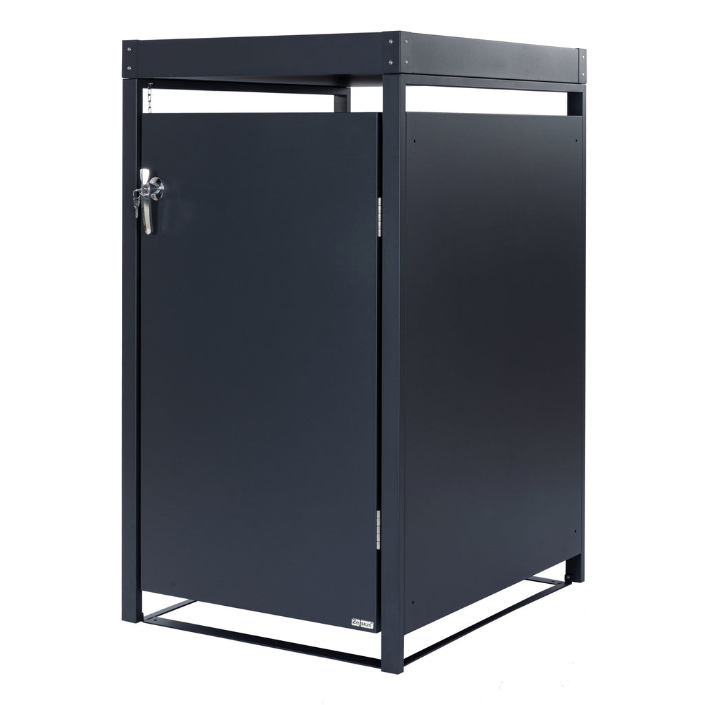 Bin storage box, anthracite RAL 7016, including green roof