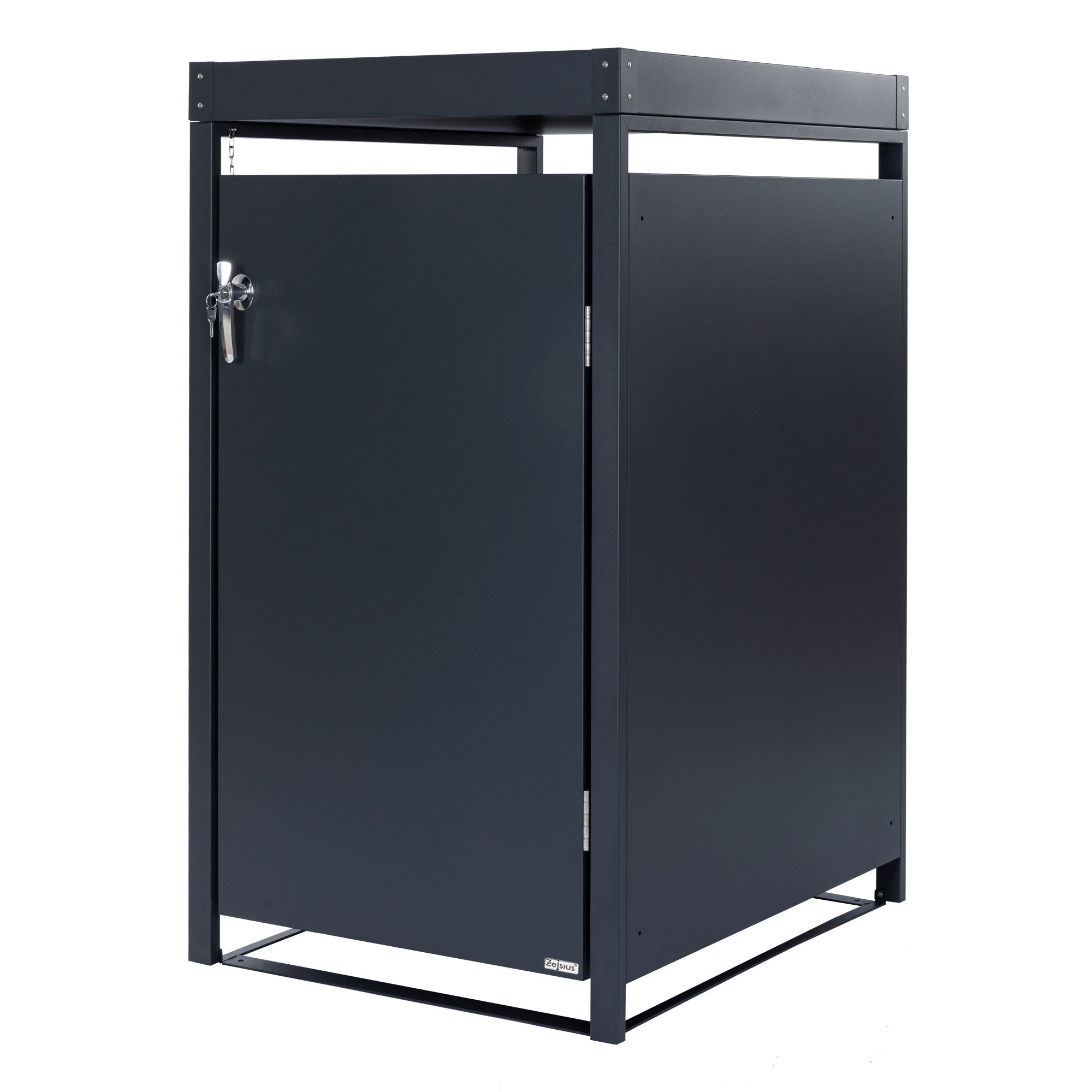 Bin storage box, anthracite RAL 7016, including green roof