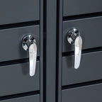 Boîte de rangement pour poubelles, lot de 2, anthracite RAL 7016, avec couvercle arrondi