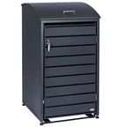 Boîte de rangement pour poubelle, anthracite RAL 7016, avec couvercle arrondi
