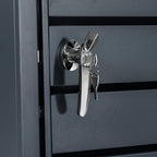 Boîte de rangement pour poubelle, anthracite RAL 7016, avec couvercle arrondi