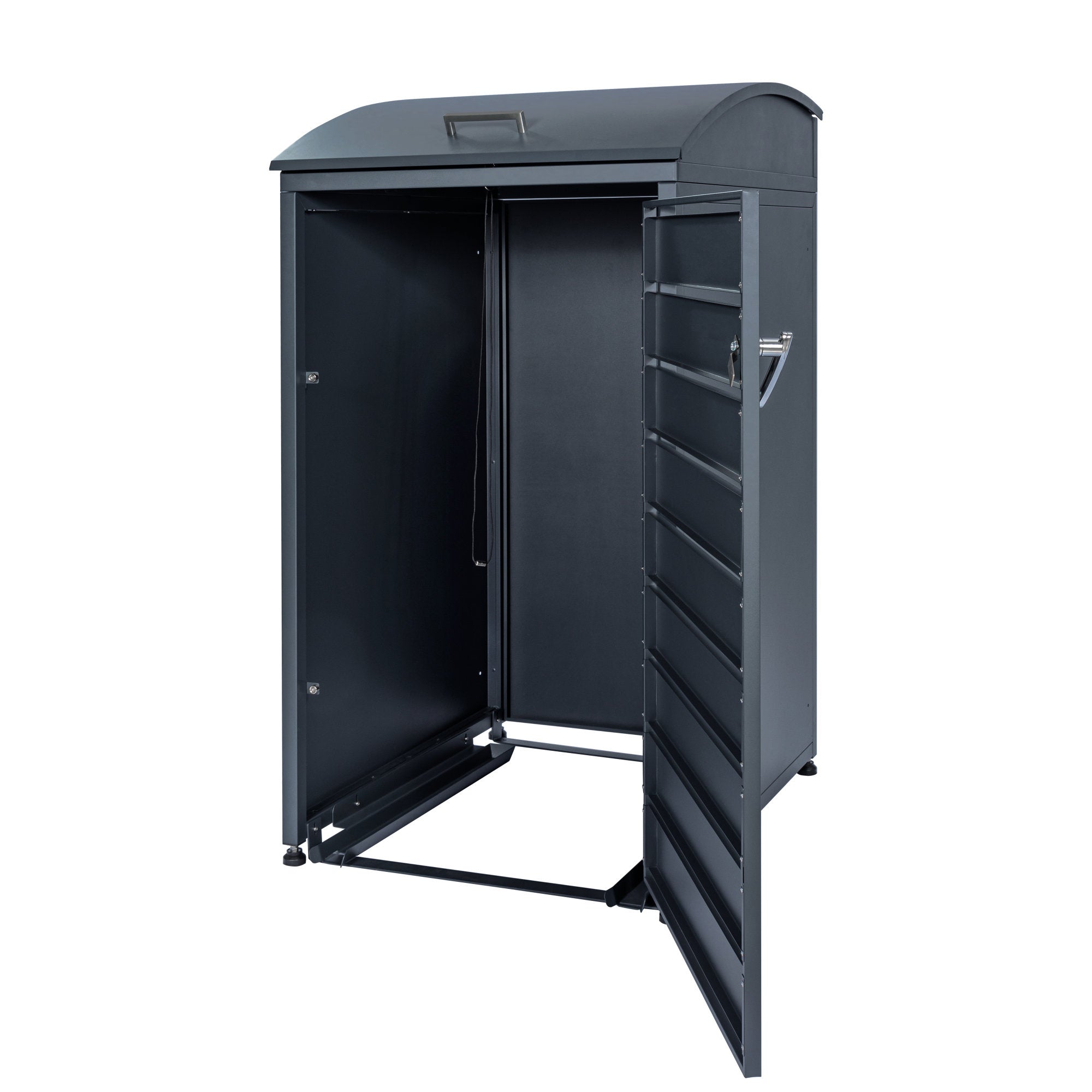 Mülltonnenbox, Anthrazit RAL 7016, inkl. abgerundetem Deckel