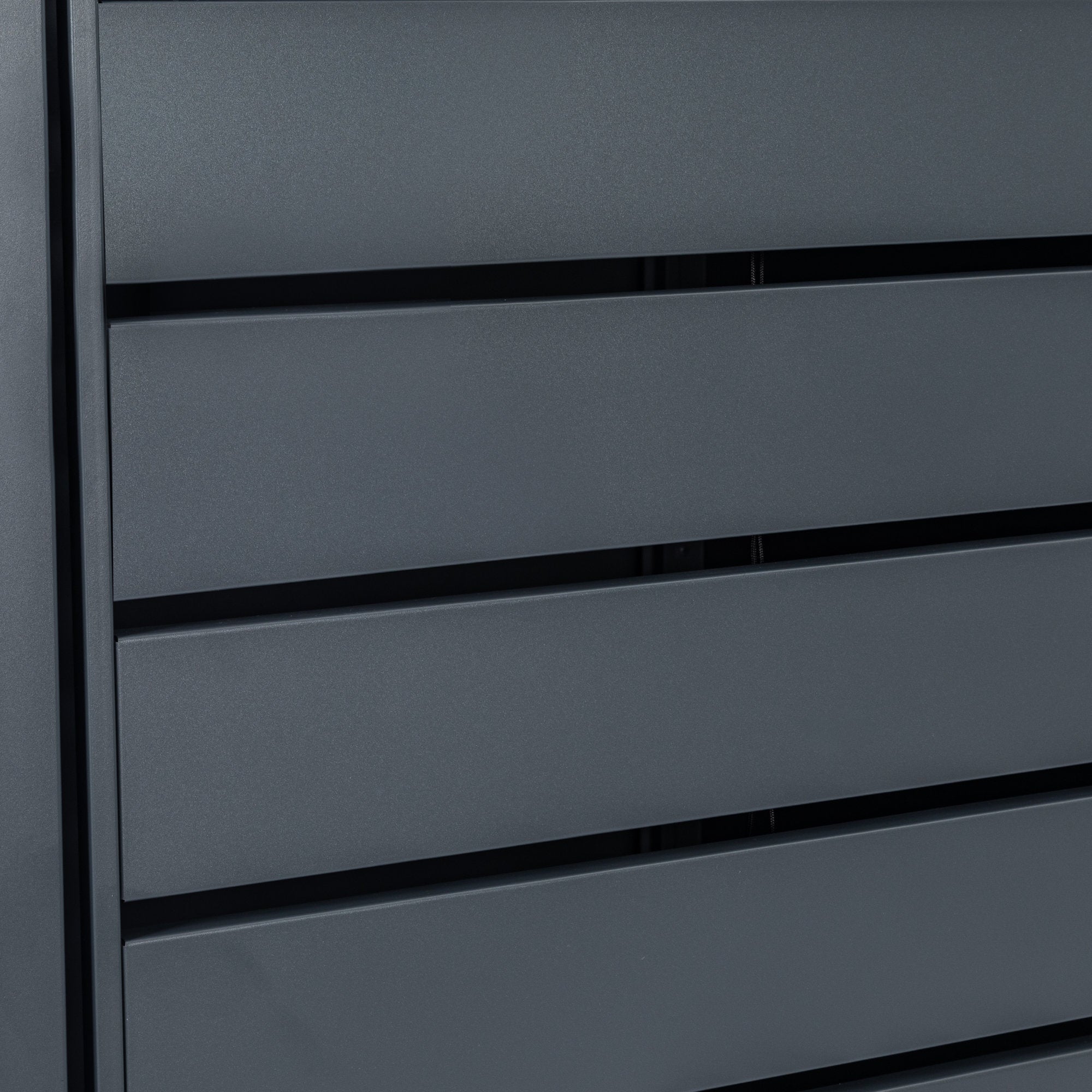 Mülltonnenbox, Anthrazit RAL 7016, inkl. abgerundetem Deckel