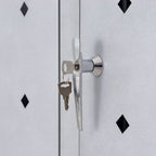 Ensemble de 3 bacs de rangement pour ciment « Rhombus », en acier inoxydable, avec couvercles à charnières.