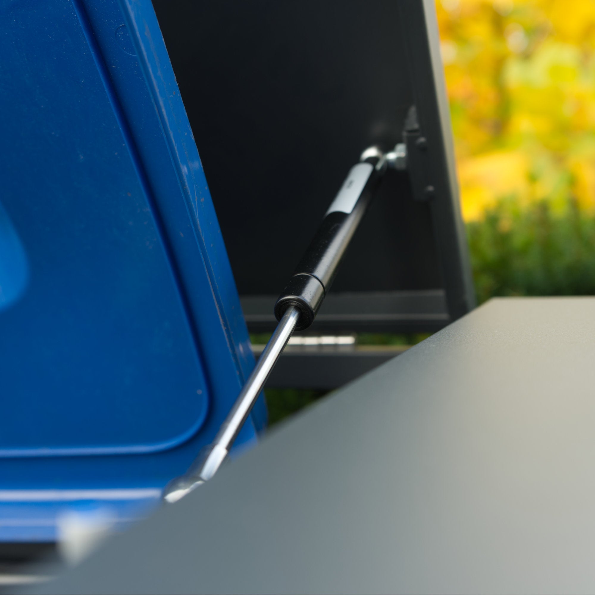 Bin storage box, anthracite RAL 7016, stainless steel elements