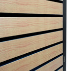 Ensemble de 4 poubelles, anthracite RAL 7016, porte aspect bois