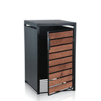 Coffre à poubelles, anthracite RAL 7016, porte aspect bois