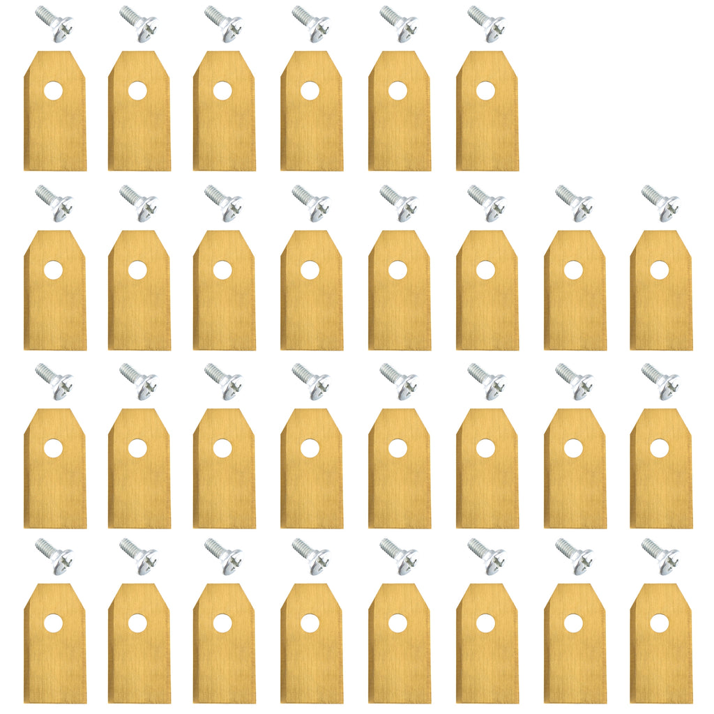 Replacement blades for lawnmowers, titanium