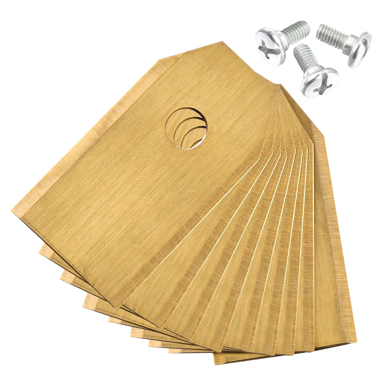Replacement blades for lawnmowers, titanium