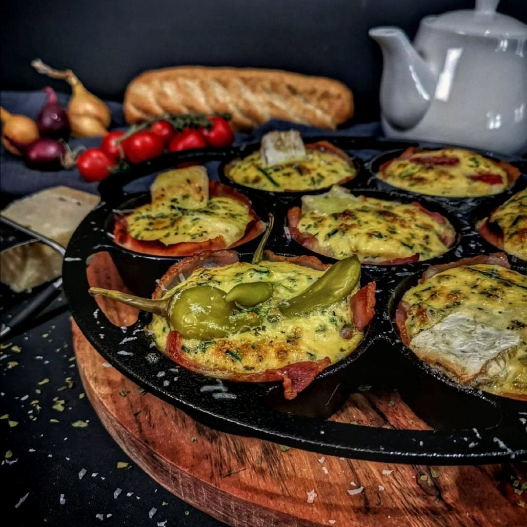 Muffin tin for 7 muffins, cast iron, 100ml each