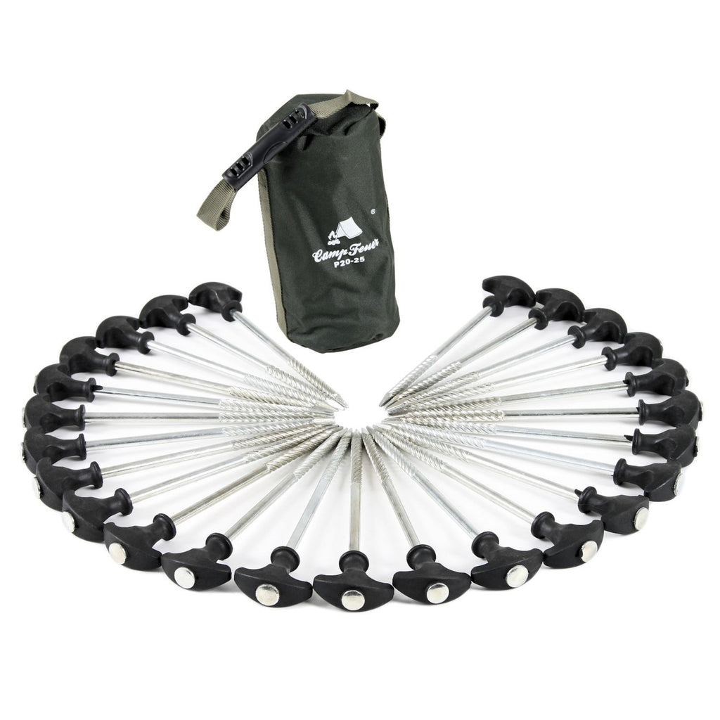 Piquets en T, 20 cm chacun, piquets de tente pour tentes de camping