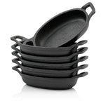 Plats de service, lot de 6, en fonte