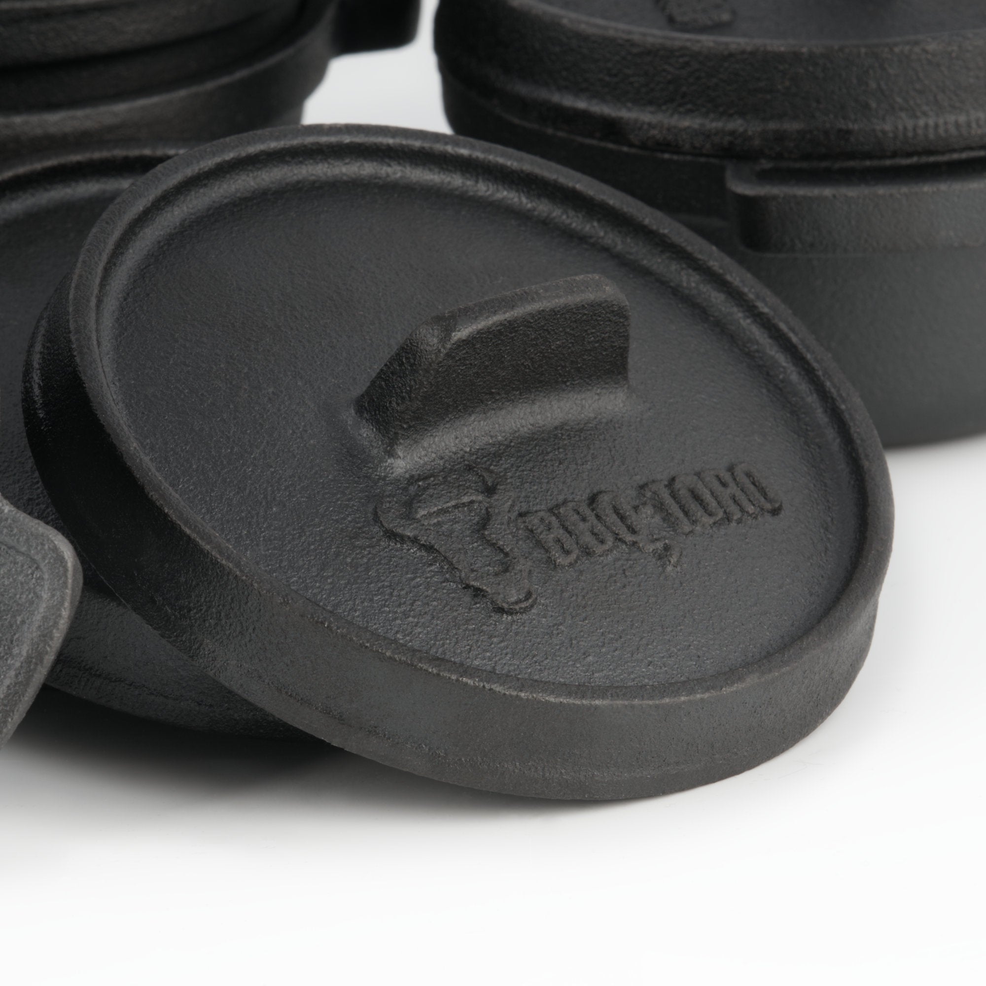 Serving pots, set of 6, Ø 11 cm, cast iron