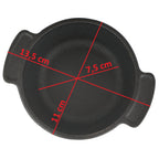 Serving pots, set of 6, Ø 11 cm, cast iron