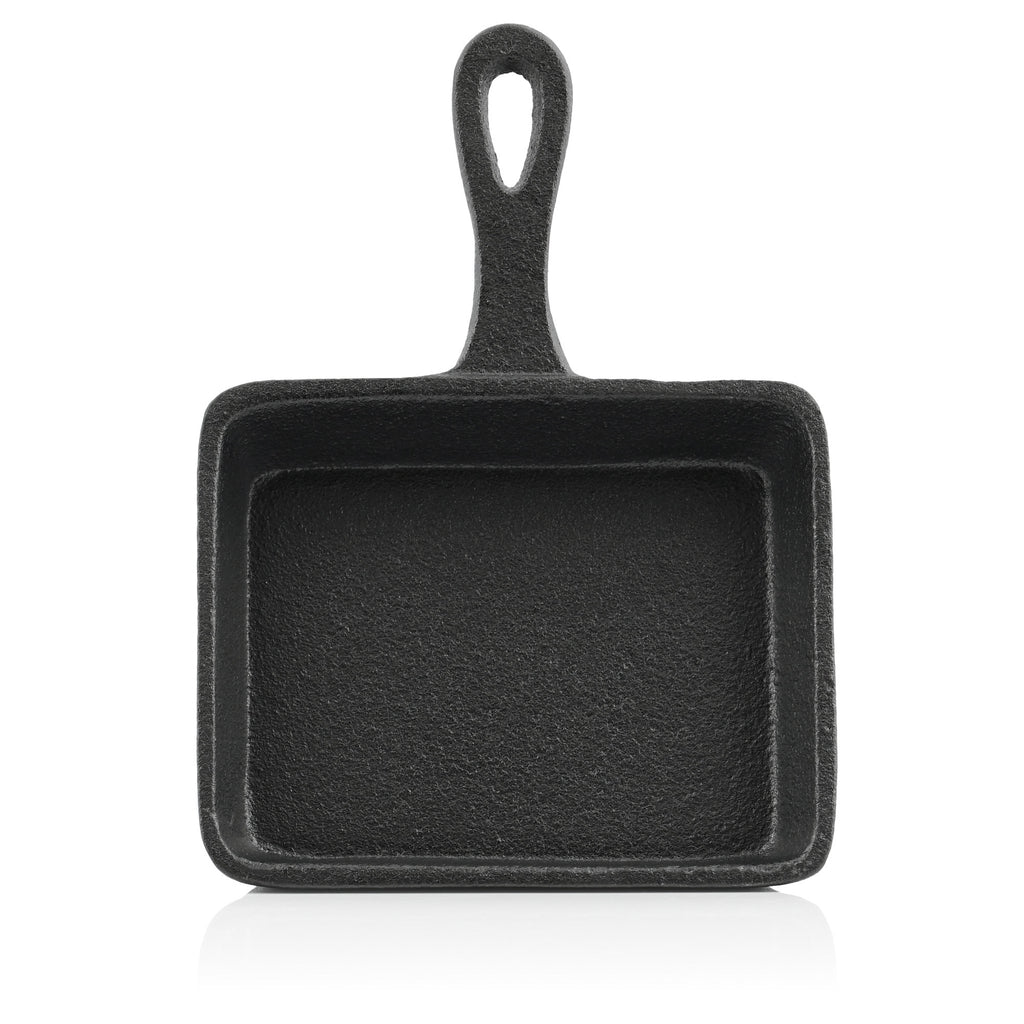 Raclette pans, set of 6, 12.5 x 18 cm, cast iron