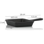 Poêles à raclette, lot de 6, 12,5 x 18 cm, en fonte