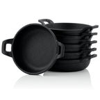 Grillpfännchen, 6er Set, Ø 13 cm, Gusseisen