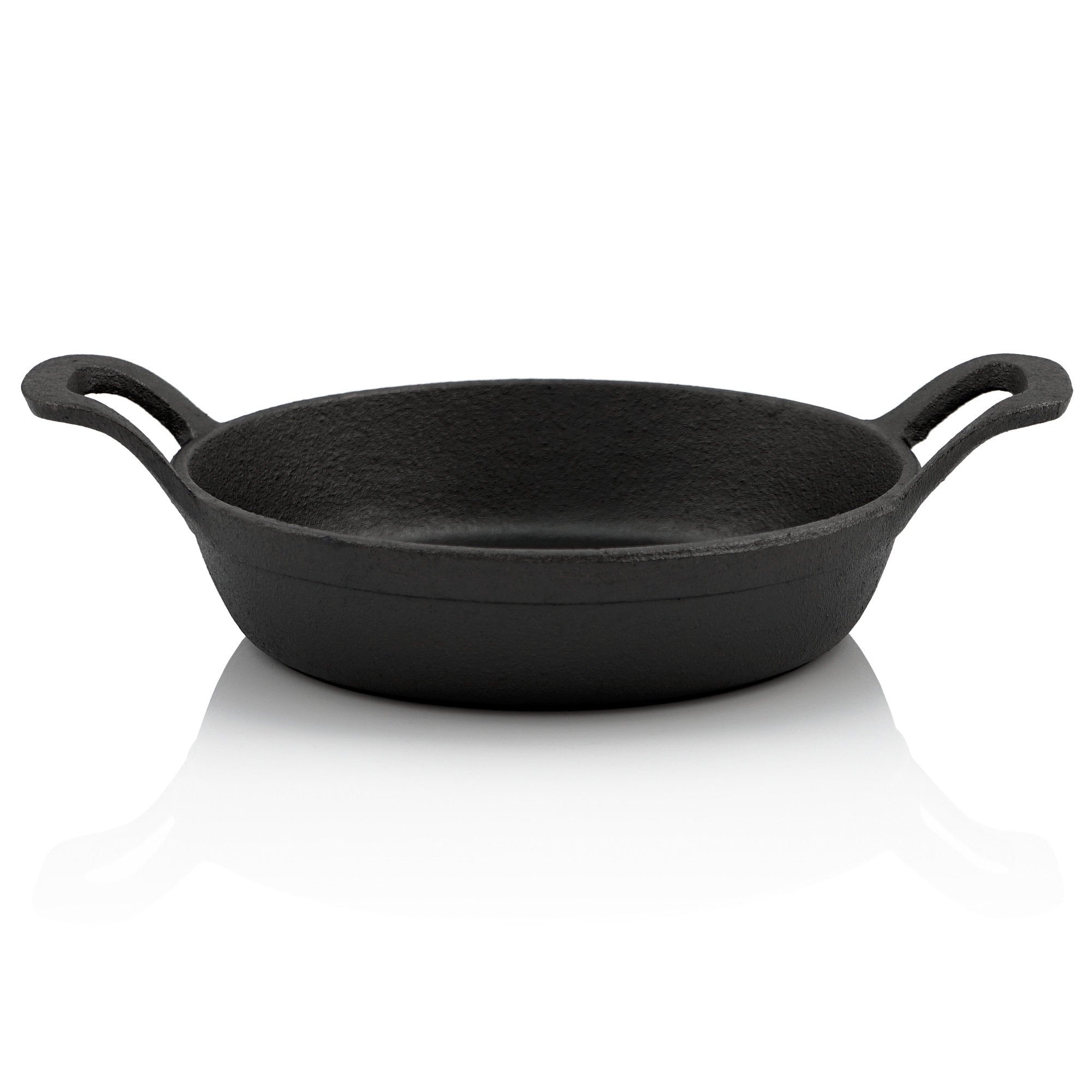 Serving pan, Ø 16 cm, cast iron, including wooden base