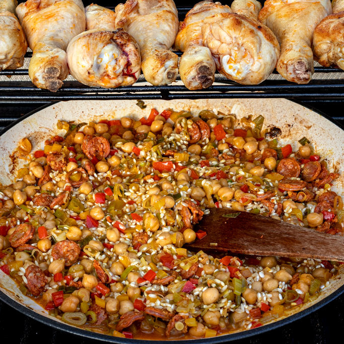 Poêle à paella, Ø 35 cm, en fonte émaillée, avec deux poignées