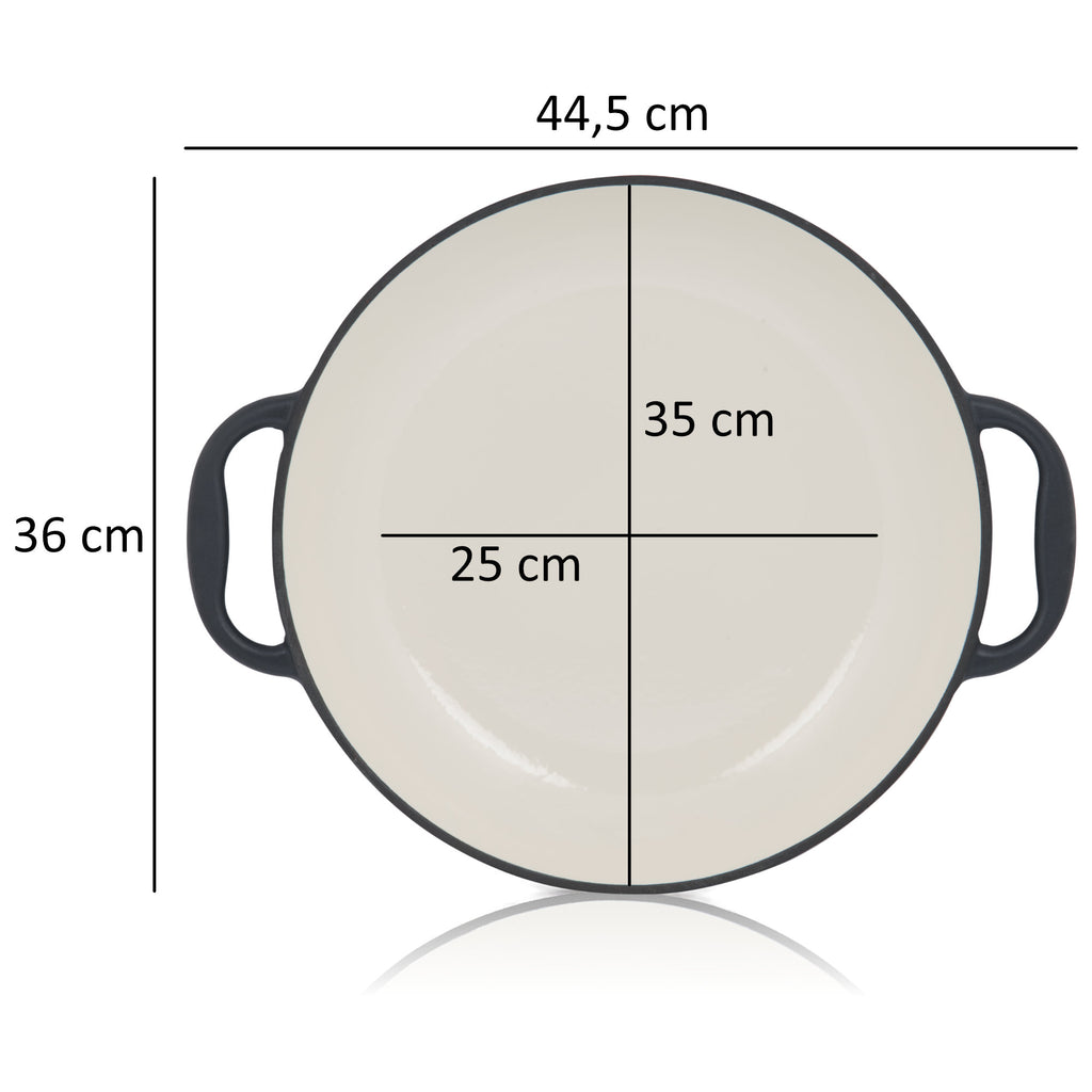 Ensemble de 5 poêles à frire en fonte émaillée