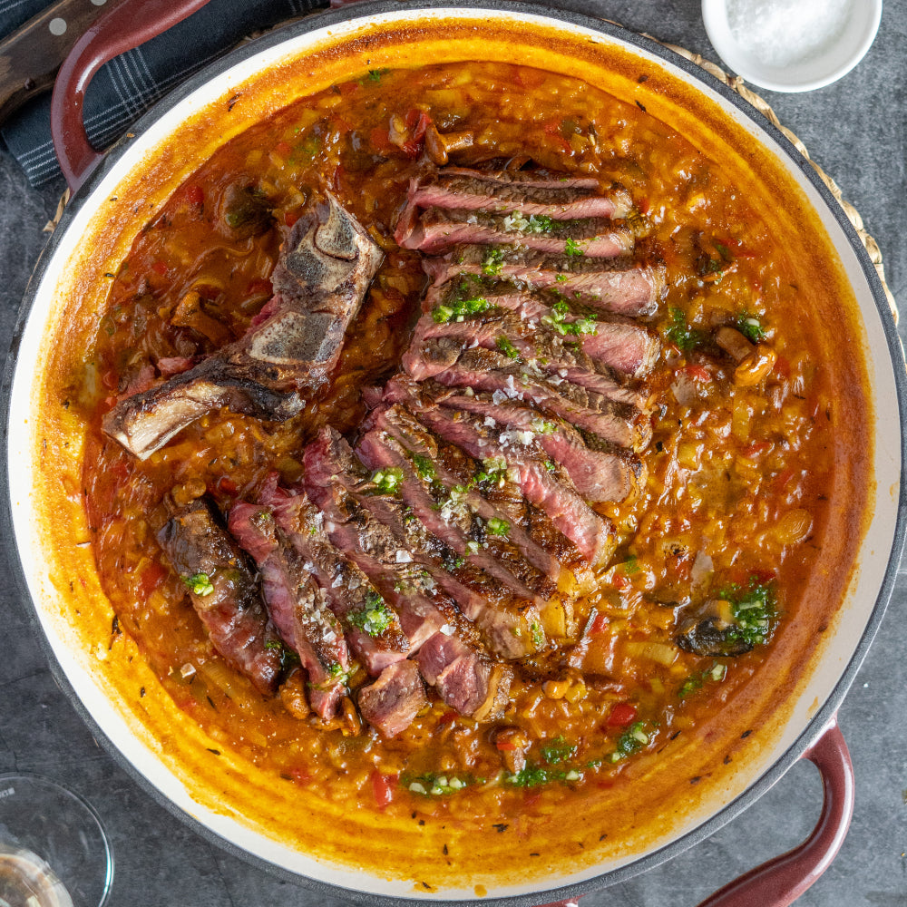 Poêle à paella, Ø 35 cm, en fonte émaillée, avec deux poignées