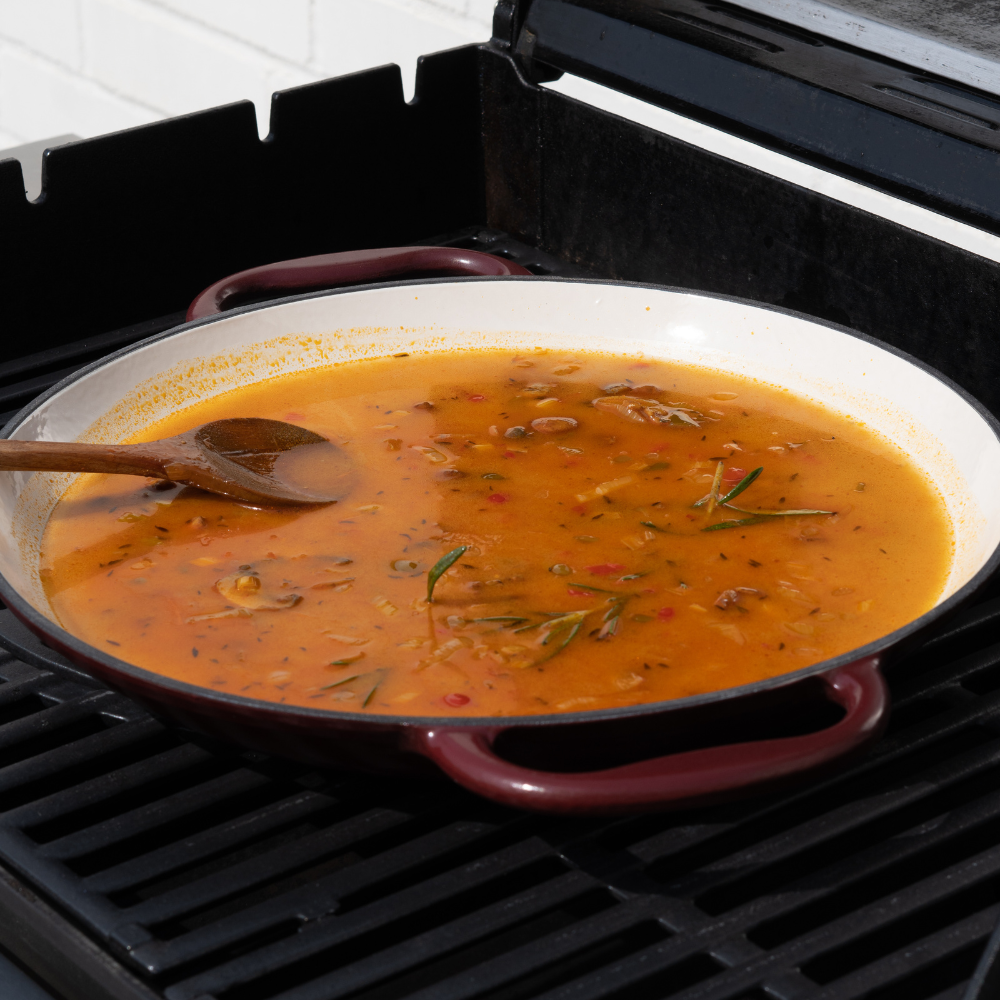 Poêle à paella, Ø 35 cm, en fonte émaillée, avec deux poignées