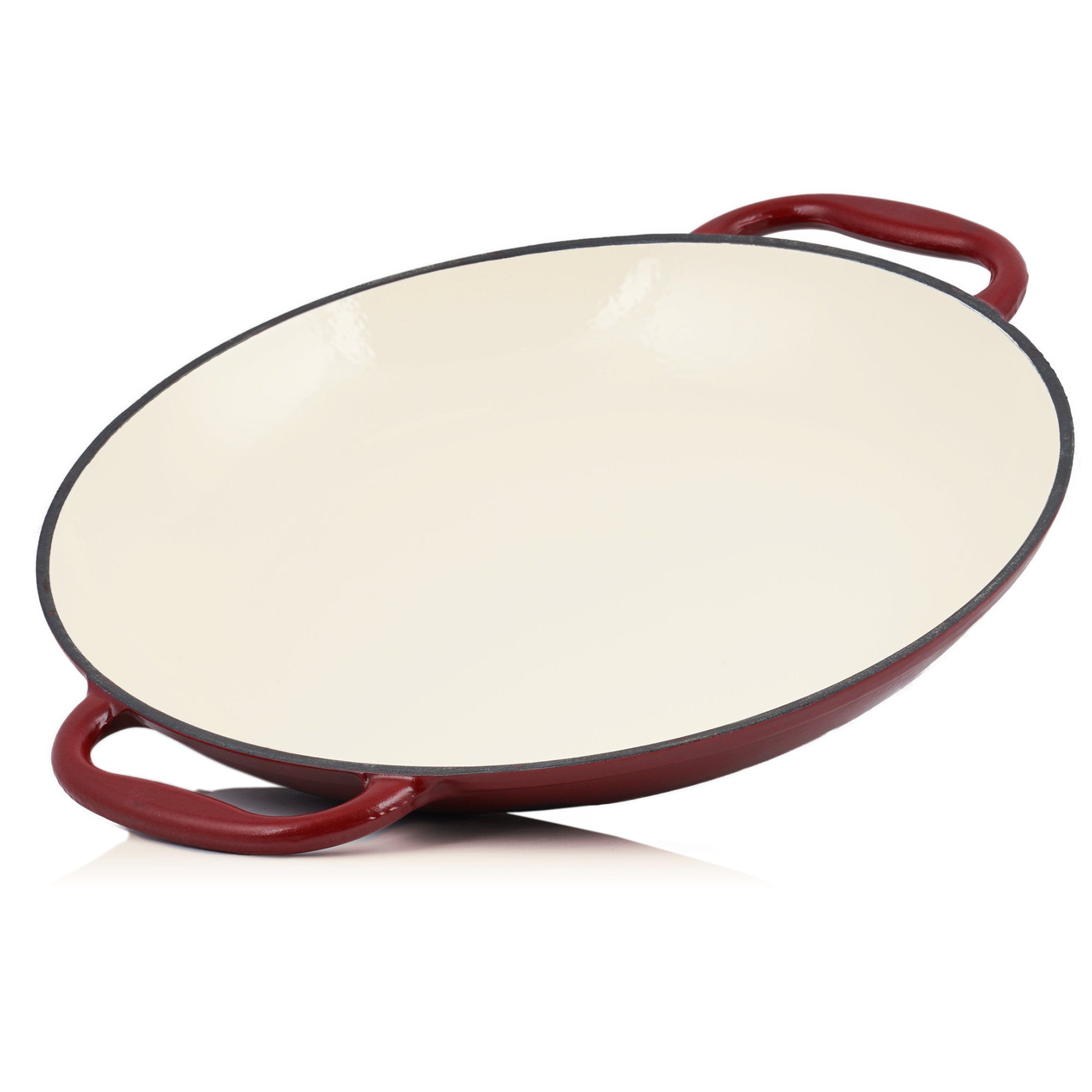 Paella pan, Ø 35 cm, cast iron, enamelled, with two handles
