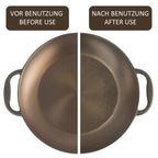Paella pan, Ø 35 cm, cast iron pan, polished