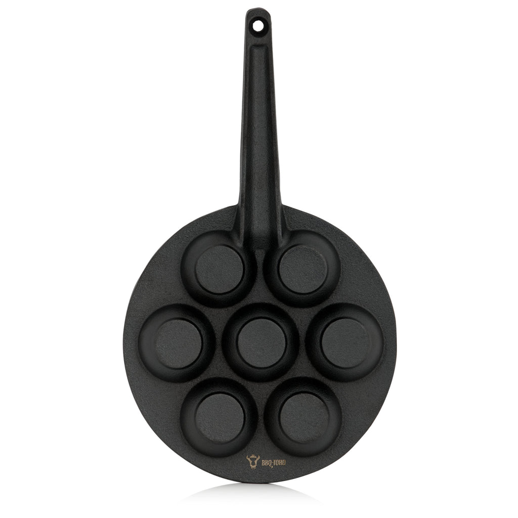 Poffertjes pan, Ø 20.5 cm, cast iron, for 7 mini pancakes