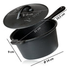 Saucepan, 1.6 liters, cast iron, including lid