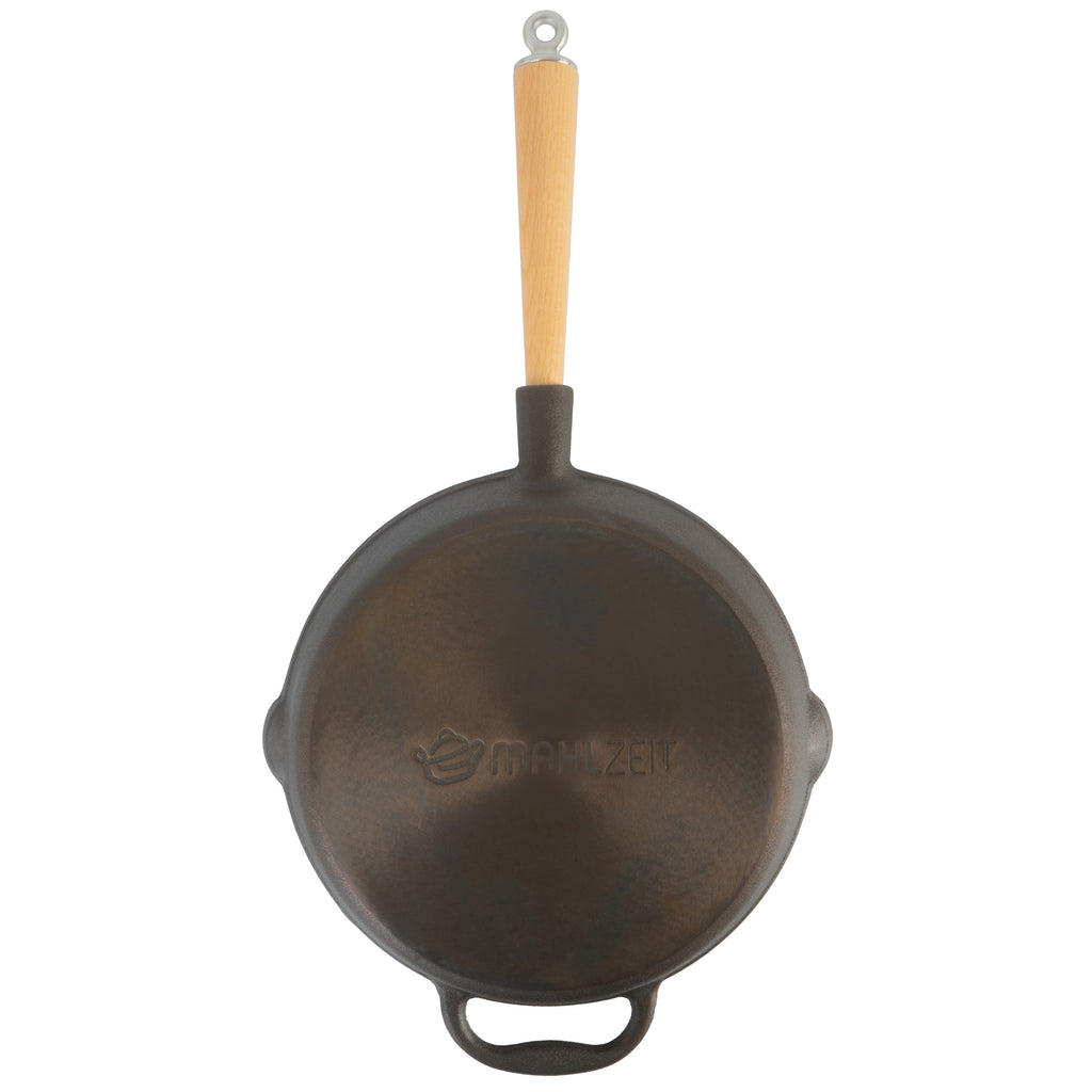 Gusseisenpfanne, Ø 27 cm, Gusseisen, poliert, mit zwei Ausgießern