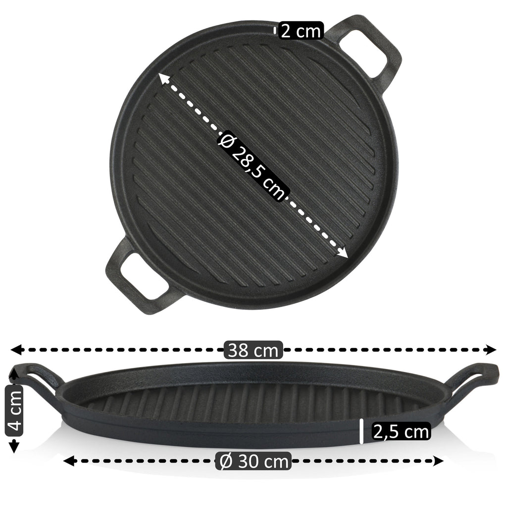 Gusseisenpfanne, Ø 30 cm, Gusseisen
