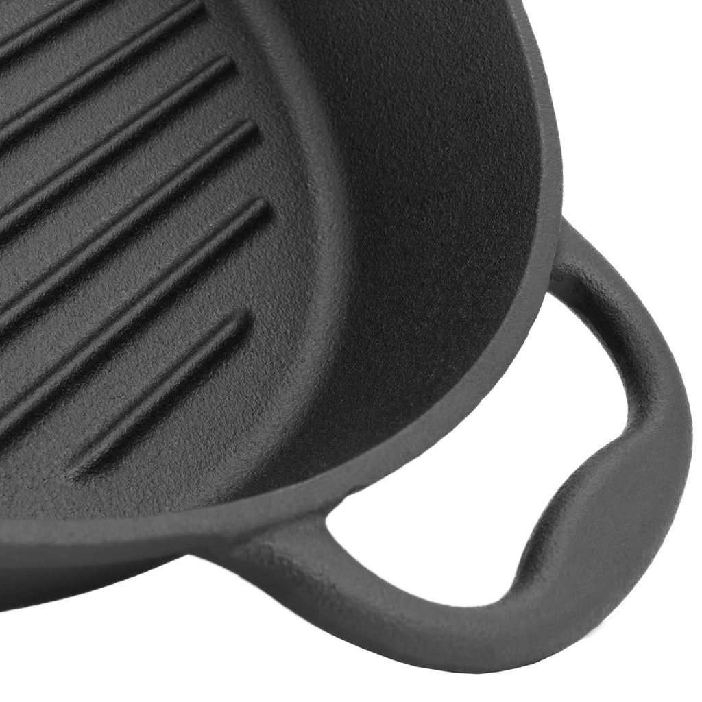 Frying pan, Ø 29 cm, cast iron, with handle and two spouts