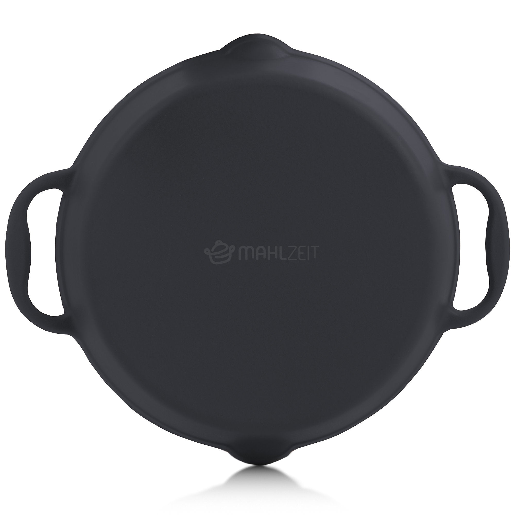 Frying pan, Ø 29 cm, cast iron, enamelled, with two handles, two spouts