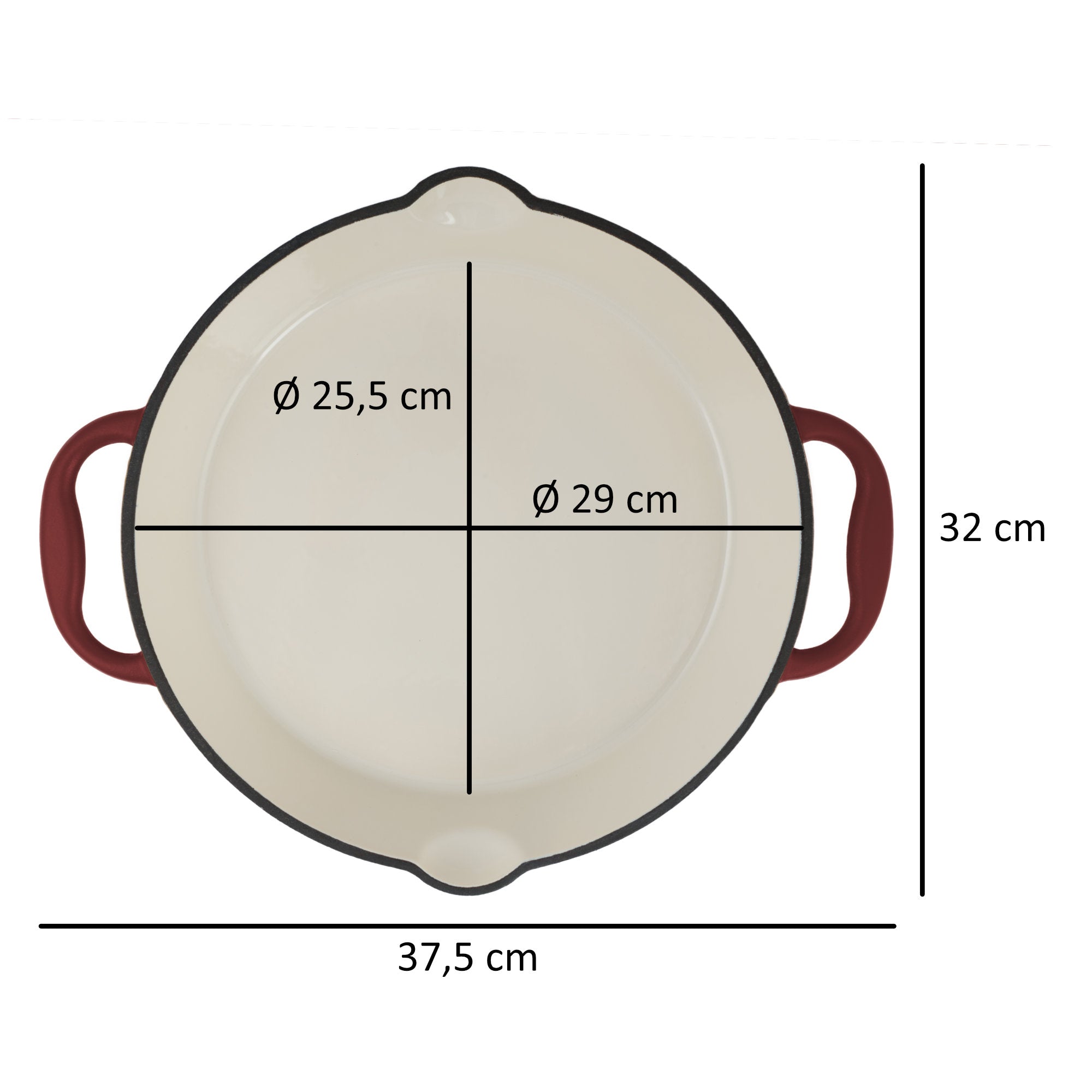 Ensemble de 3 poêles à frire en fonte émaillée