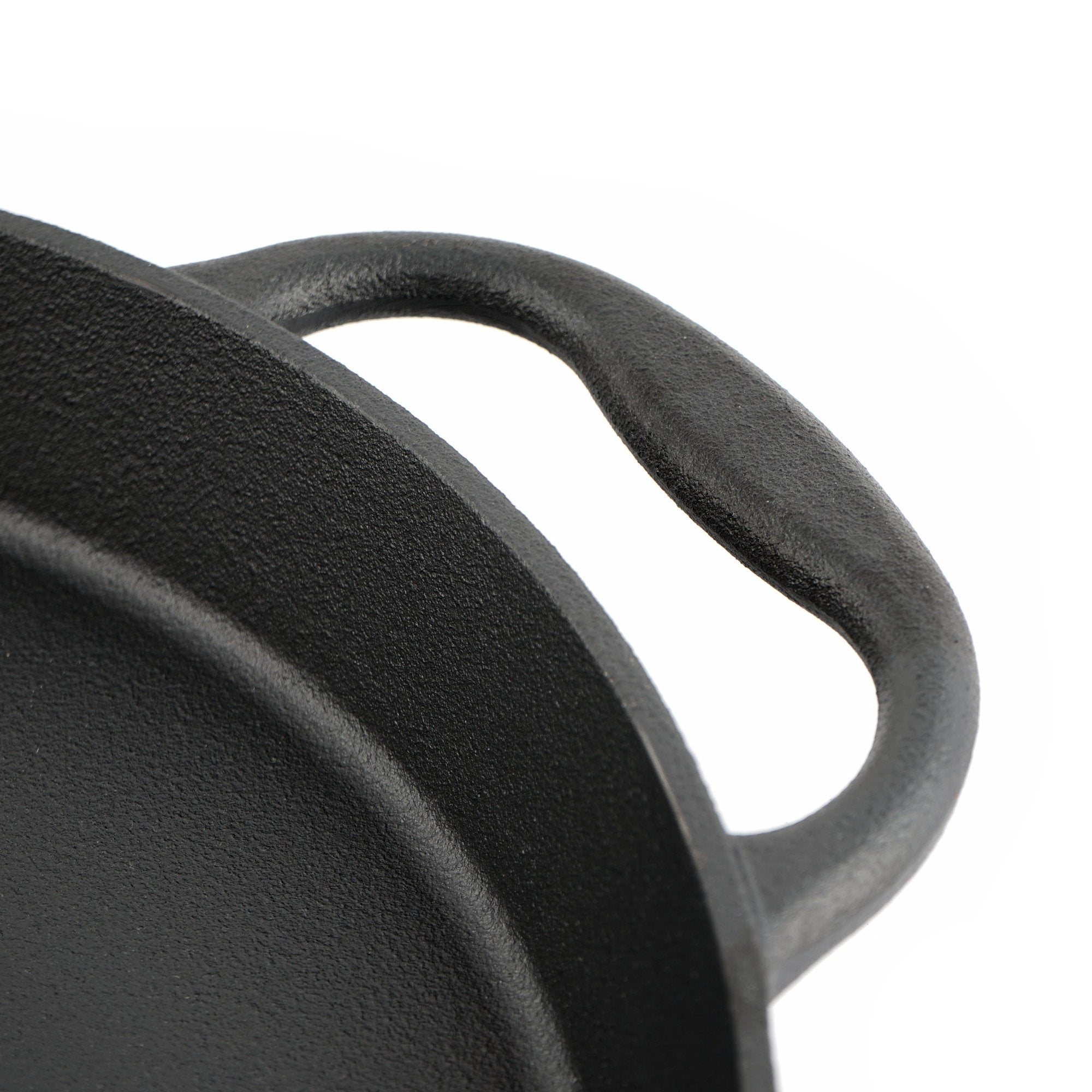 Grill pan, cast iron, with two handles, two spouts