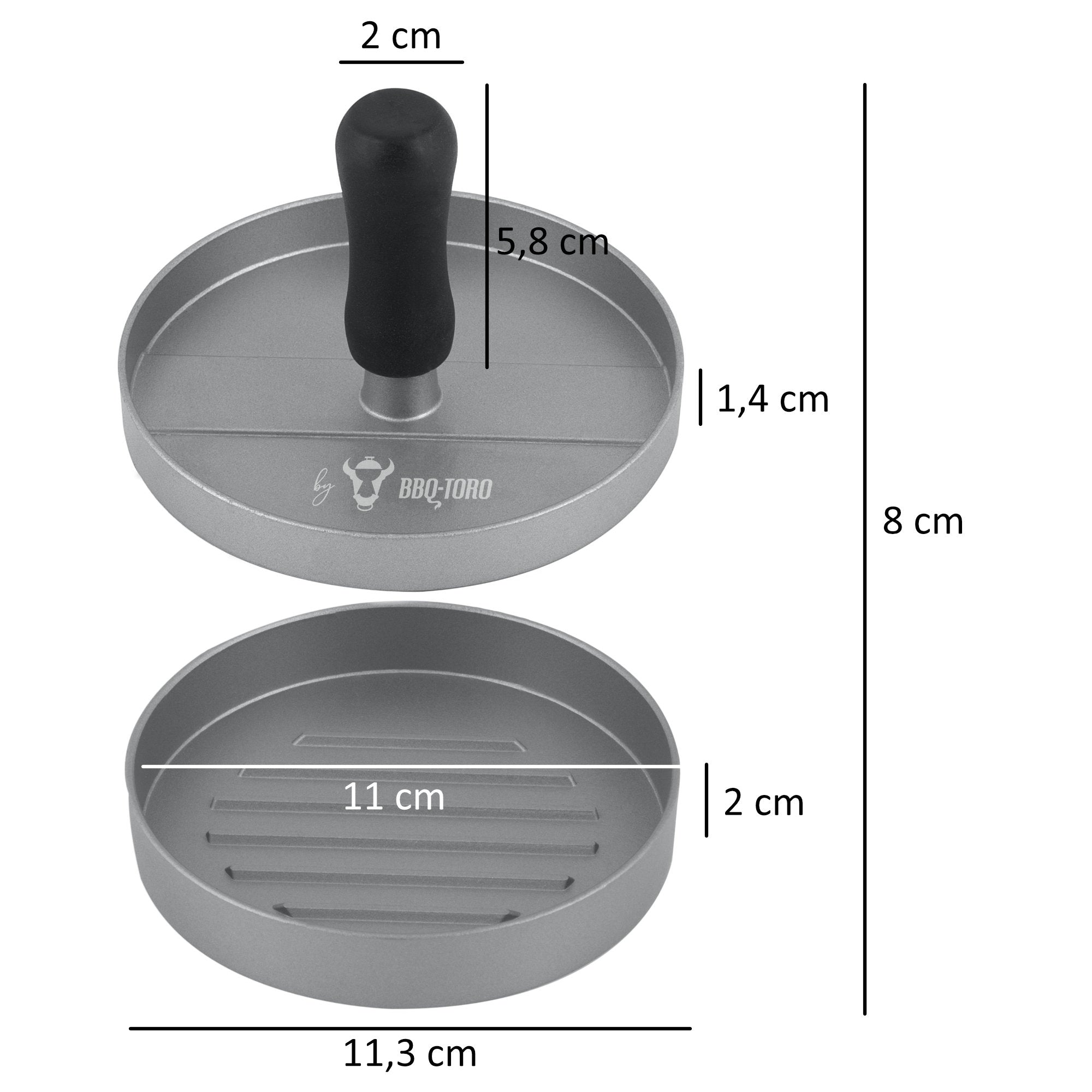 Burgerpresse, Ø 11,8 cm, Aluminium