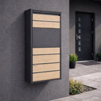 Boîte aux lettres avec compartiment à colis, anthracite RAL 7016, acier thermolaqué
