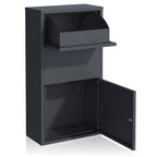Boîte aux lettres avec compartiment à colis, anthracite RAL 7016, acier thermolaqué