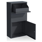 Boîte aux lettres avec compartiment à colis, anthracite RAL 7016, acier thermolaqué