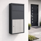 Boîte aux lettres avec compartiment à colis, anthracite RAL 7016, acier thermolaqué
