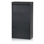 Boîte aux lettres avec compartiment à colis, anthracite RAL 7016, acier thermolaqué