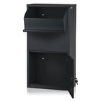 Boîte aux lettres avec compartiment à colis, anthracite RAL 7016, acier thermolaqué