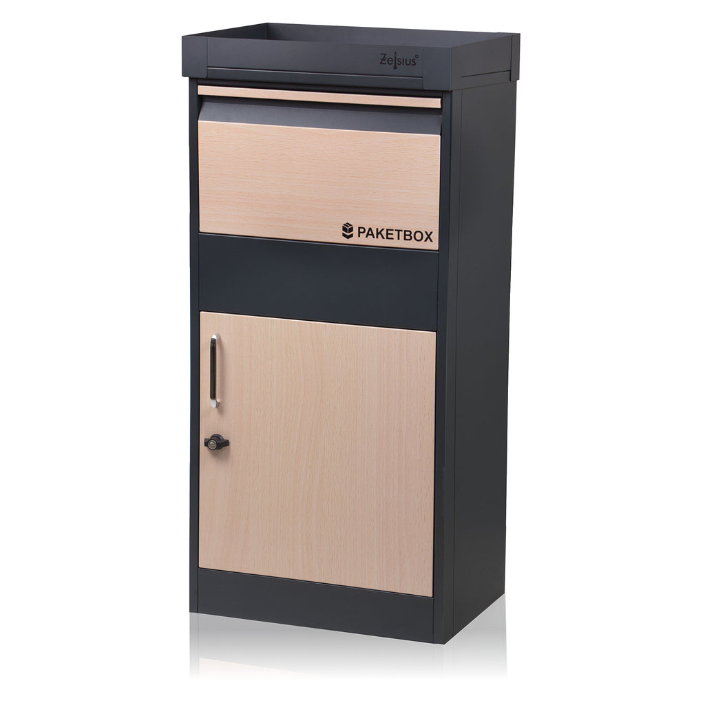 Boîte aux lettres pour colis, acier thermolaqué, anthracite RAL7016