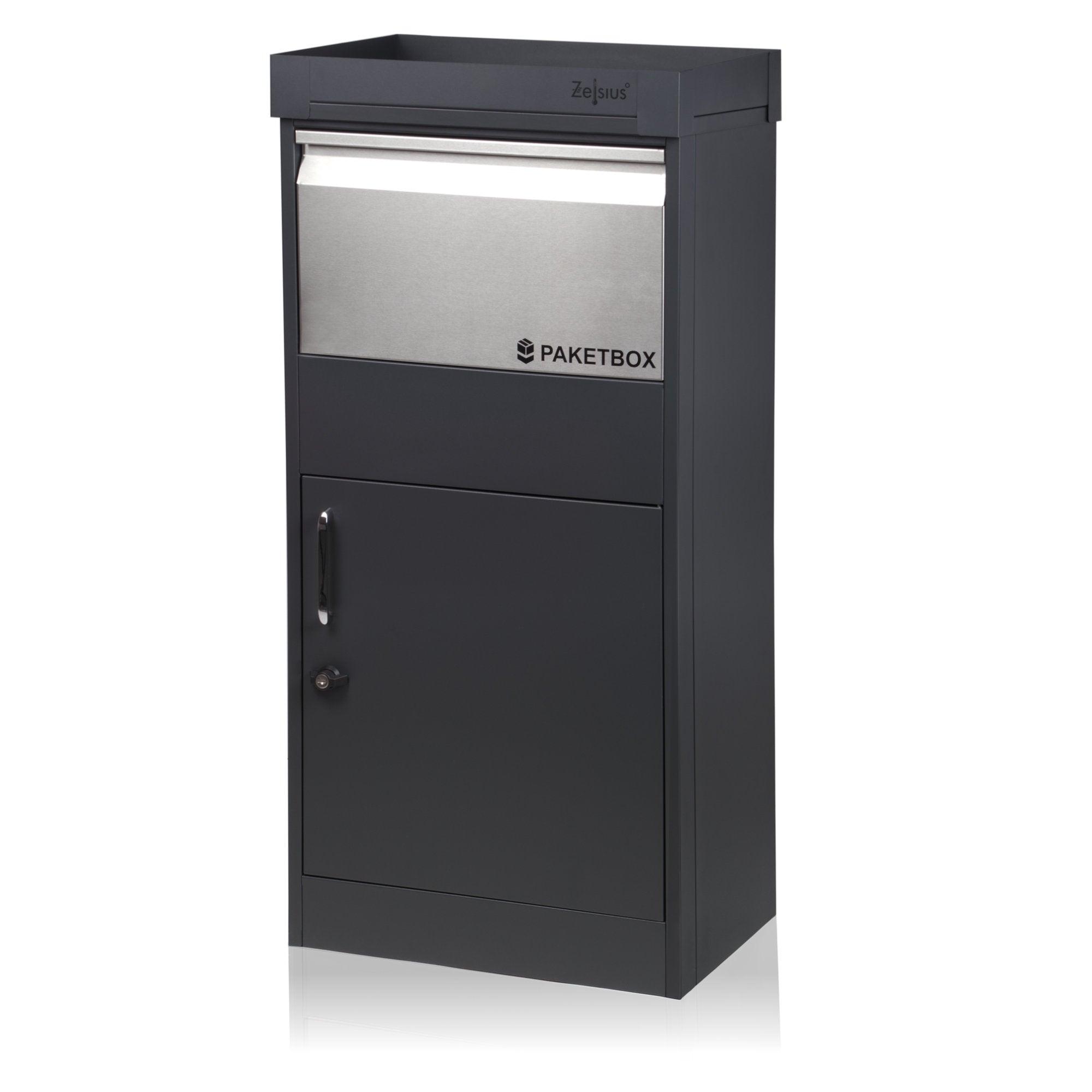 Parcel mailbox, powder-coated steel, RAL7016 anthracite