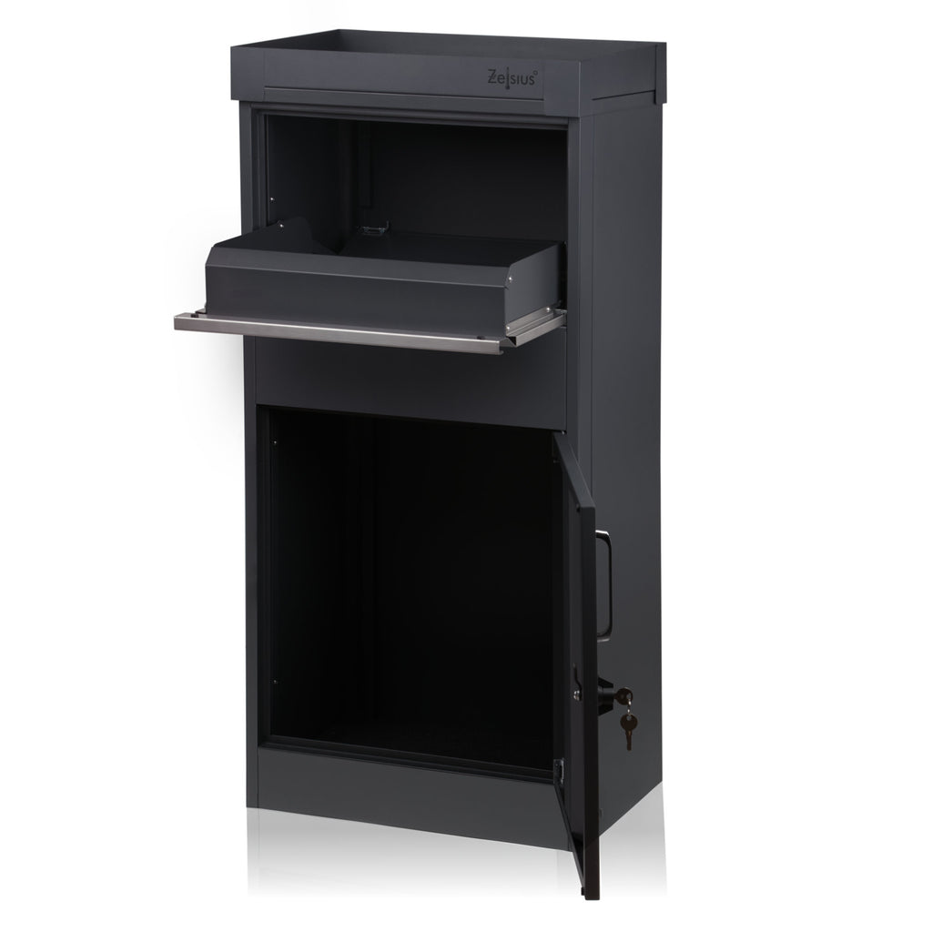 Boîte aux lettres pour colis, acier thermolaqué, anthracite RAL7016