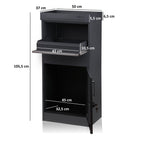 Parcel letterbox, powder-coated steel, RAL 7016 anthracite